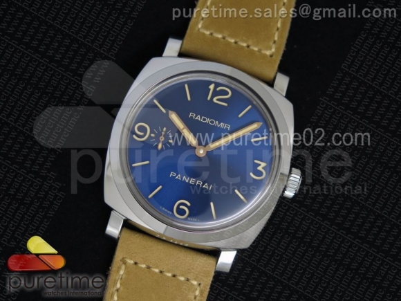 PAM690 Q SF Best Edition Blue Dial on Thick Brown Leather Strap P.3000 Super Clone