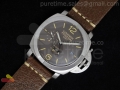 PAM402 1950 8 Days GMT Brown Dial on Custom Brown Leather Strap