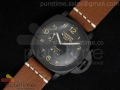 PAM402 1950 10 Days GMT PVD Black Dial on Custom Brown Leather Strap