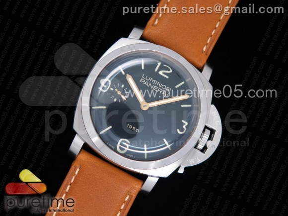 PAM127 E Noob 1:1 Best Edition on Brown Leather Strap A6497 with Y-Incabloc