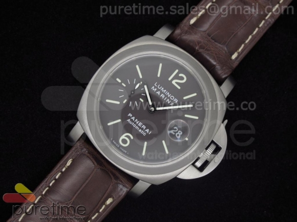 PAM240 Titanium Brown Dial on Deep Brown Leather Strap A7750