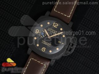 PAM661 Carbotech Lite V6F Best Edition on Brown Leather Strap P9010