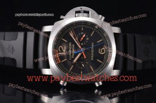 Panerai Luminor 1950 Regatta 3 Days Chrono Flyback Titanio PAM 526 Black Dial Black Rubber Steel Watch