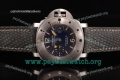 1:1 Panerai Luminor Submersible 1000m "La Bomba" PAM087 Blue Dial Grey Leather Steel Watch (H)