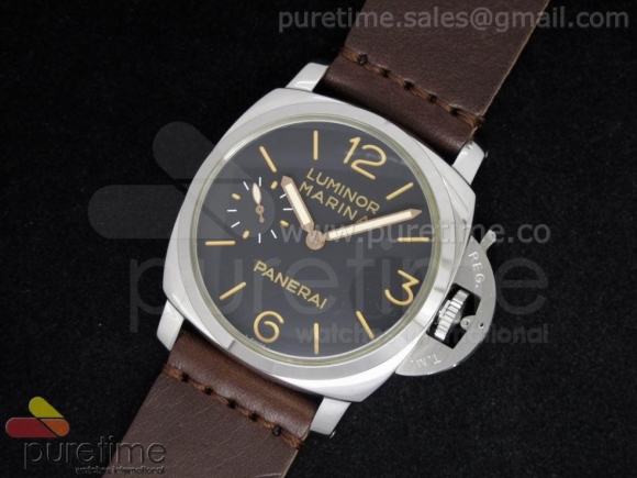 PAM422 Black Dial on Brown Lether Strap A6497