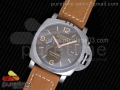 PAM1351 T Titanium ZF 1:1 Best Edition Brown Dial on Brown Asso Strap P9010