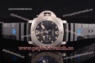 Panerai Luminor Submersible PAM 243 Black Dial Black Rubber Steel Watch