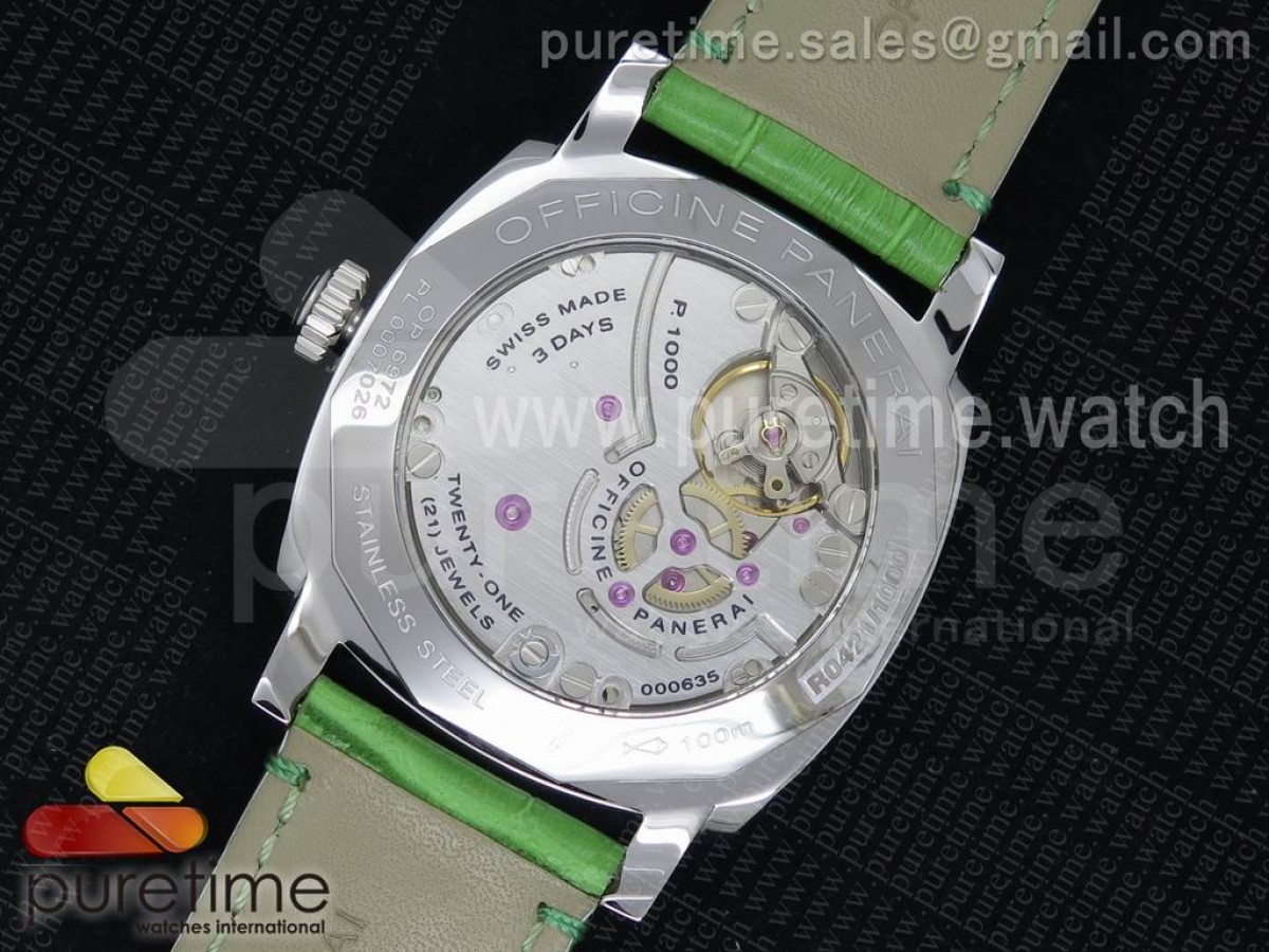 PAM574 R V6F 1:1 Best Edition on Green Leather Strap P.1000