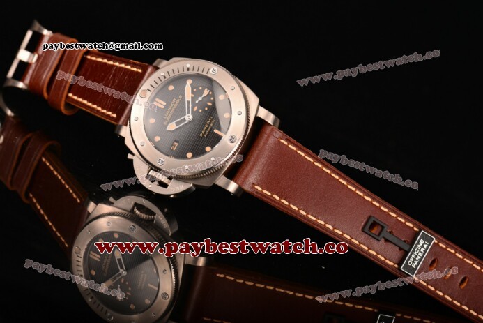 Panerai Luminor Submersible 1950 Left-handed Titanio PAM 569 Black Textured Dial Titanium Watch 1:1 Original (KW)