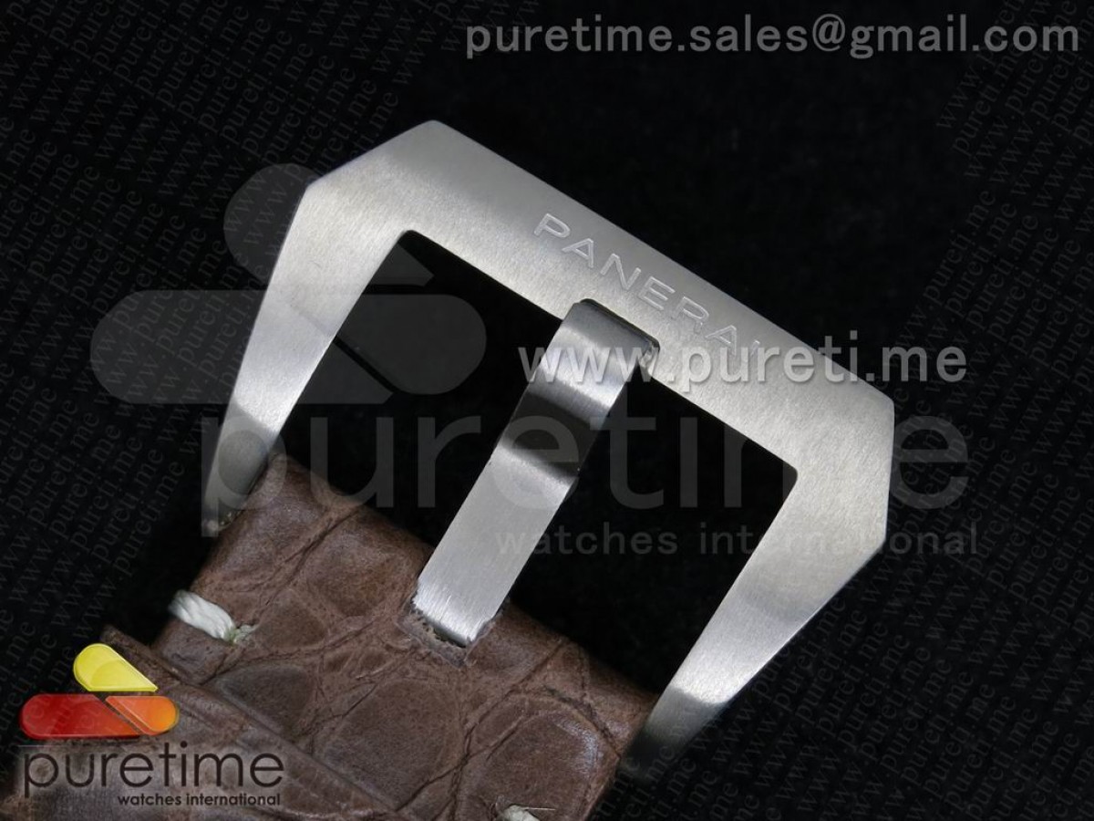 PAM351 P ZF 1:1 Best Edition on Brown Leather Strap P9000
