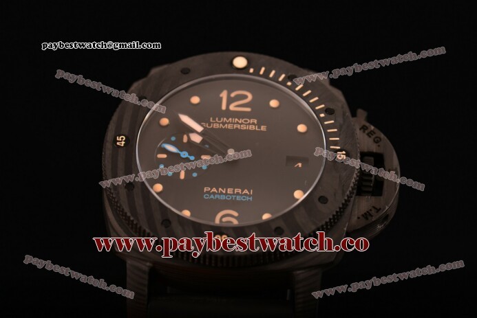 Panerai Luminor Submersible 1950 Carbotech 3 Days Automatic PAM 616 Superlumed Dial Real Carbon Fiber Watch (ZF)
