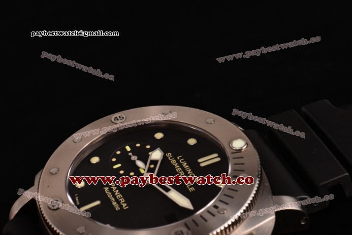 Panerai Submersible PAM 305 Black Dial Black Rubber Titanium Watch 1:1 Original (JF)
